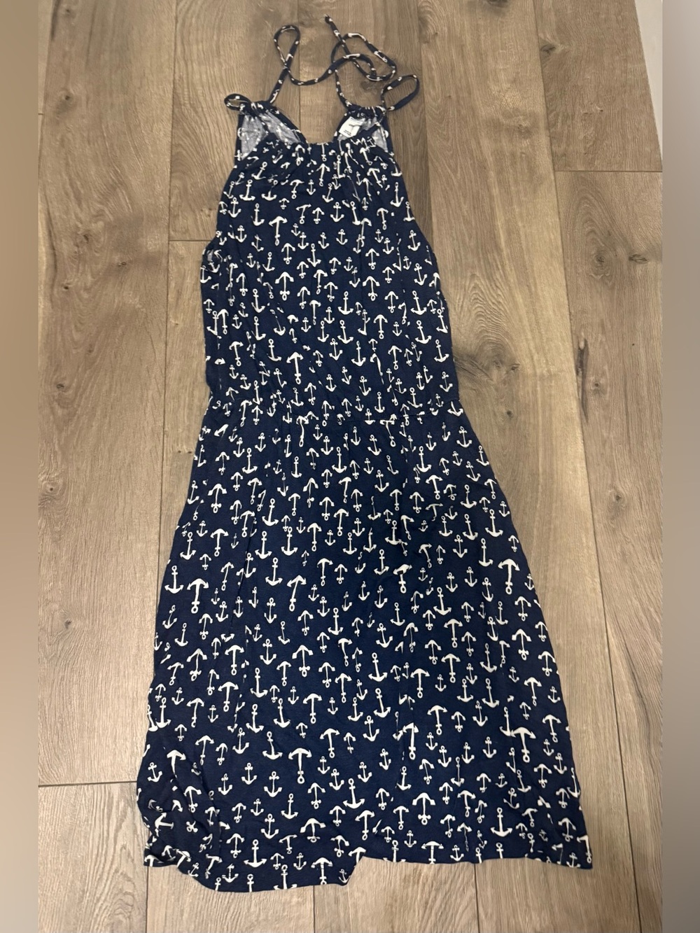 Old Navy Navy Blue Anchor Print Maxi Dress